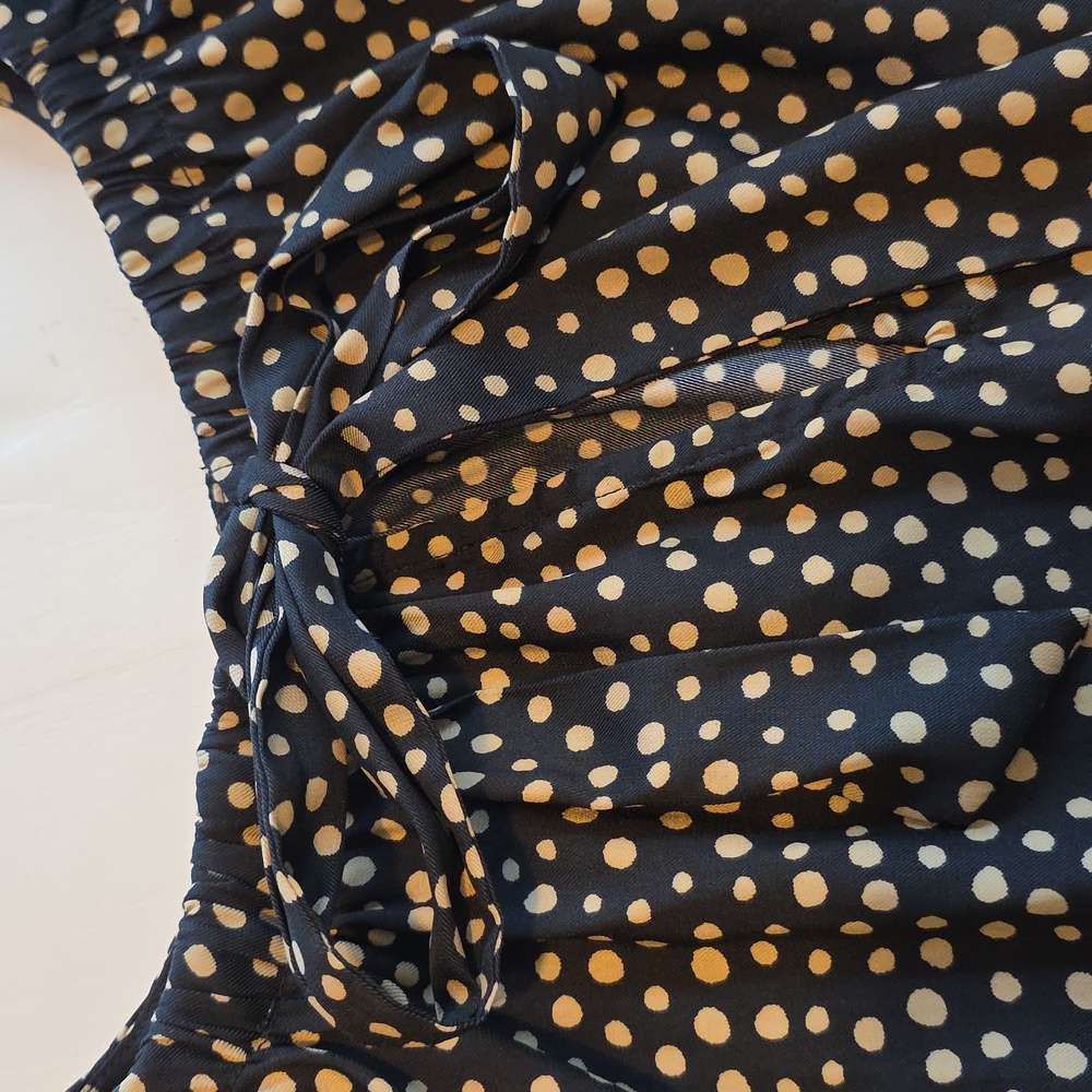 Loft Cheetah Print Tie Back Bubble Hem Top - Picture 5 of 5